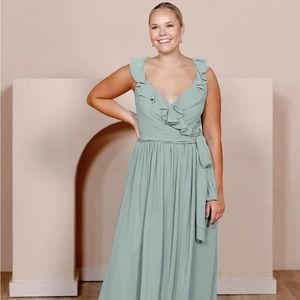 Revelry Valerie Chiffon Faux Wrap Dress